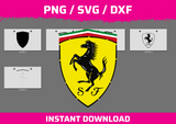 Ferrari Logo instant download PNG SVG DXF