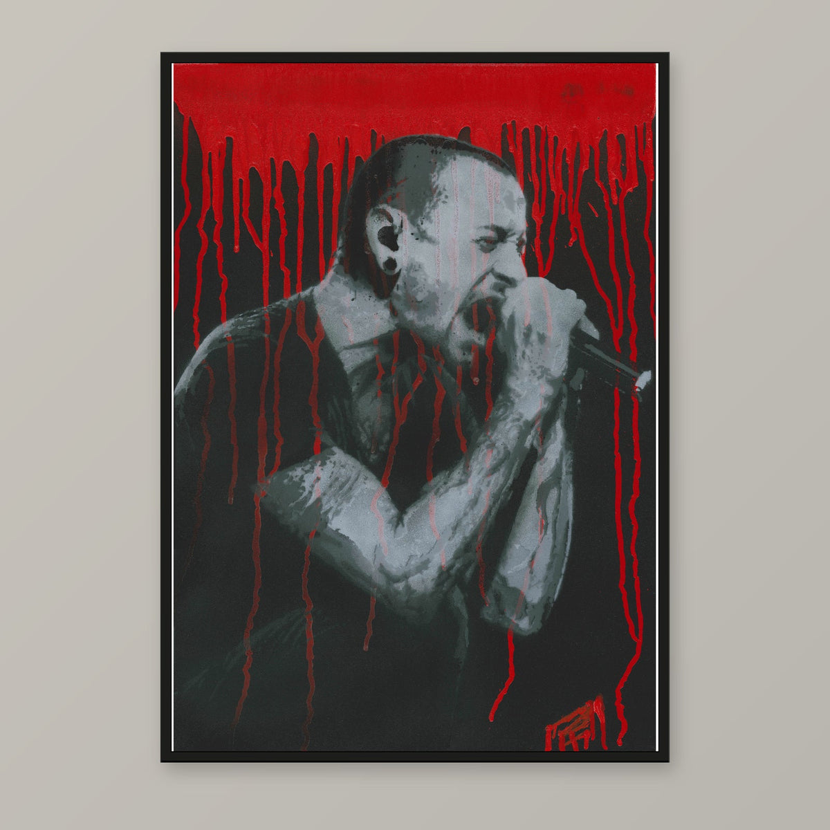 Ghost Of Chester — A3 framed print mockup.