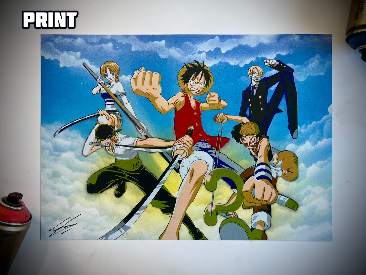 One Anime Piece — example hand-painted artwork; each repaint is unique.