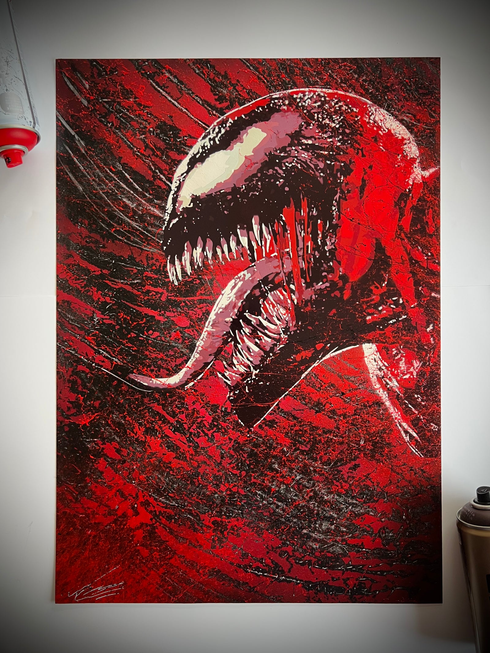 Total Carnage — example hand-painted artwork; each repaint is unique.