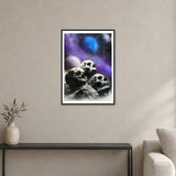 Intergalactic Skulls — A2 framed print in a room.