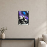 Intergalactic Skulls — A3 framed print in a room.