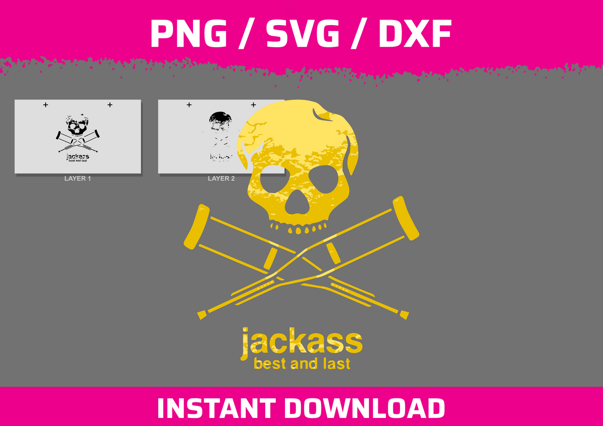 Jackass Skull - Best and Last instant download PNG SVG DXF