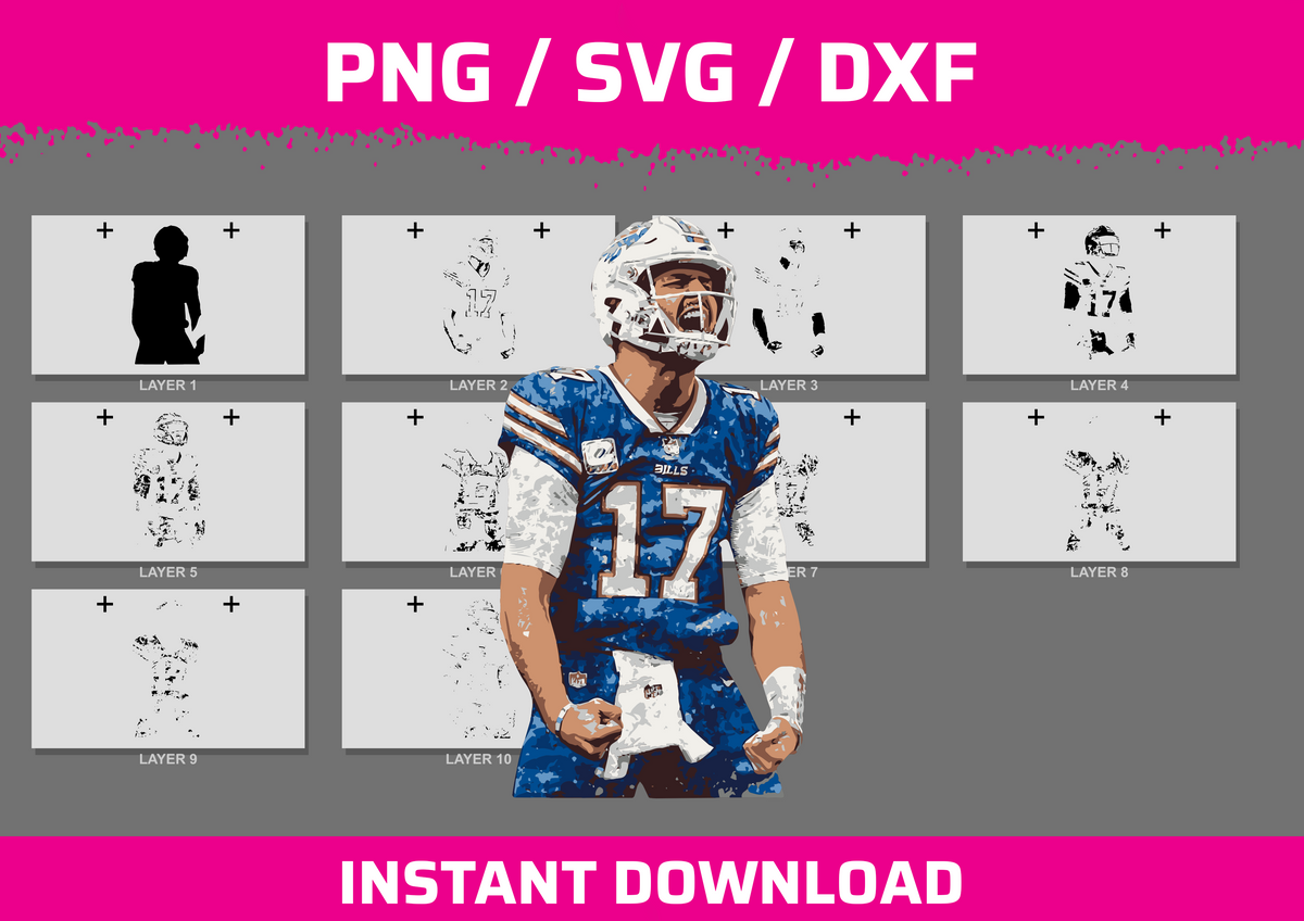Josh Allen instant download PNG SVG DXF