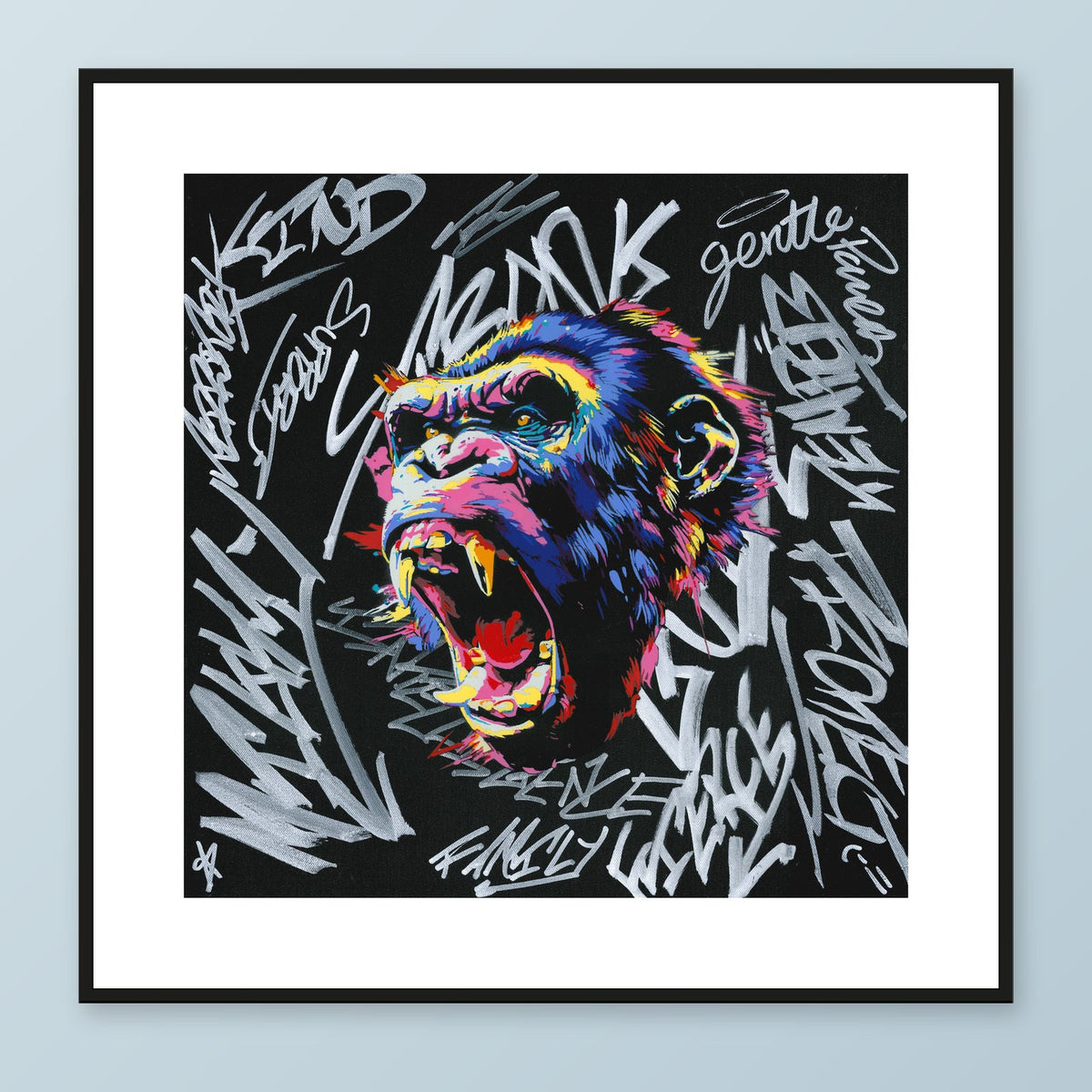 Kong-You — 50 × 50 cm framed print mockup.