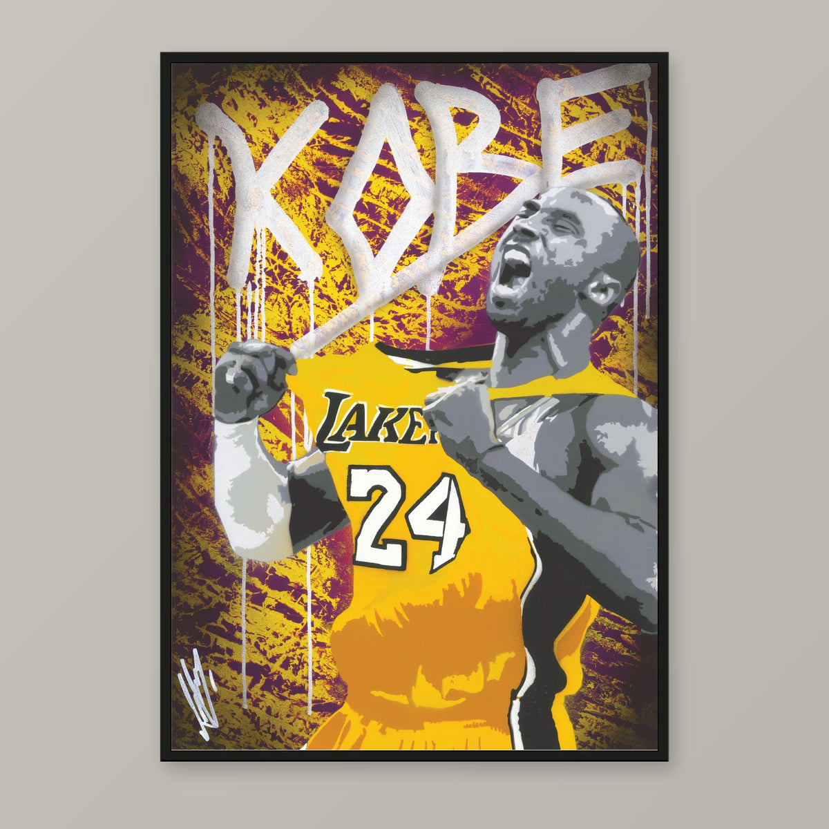 Lakers Star — 29.7 × 42 cm framed print mockup.
