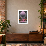 Lesbian City Print — A3 framed print in a room.