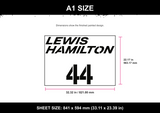 Lewis Hamilton 44 Wordmark A1