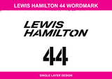 Lewis Hamilton 44 Wordmark colour artwork