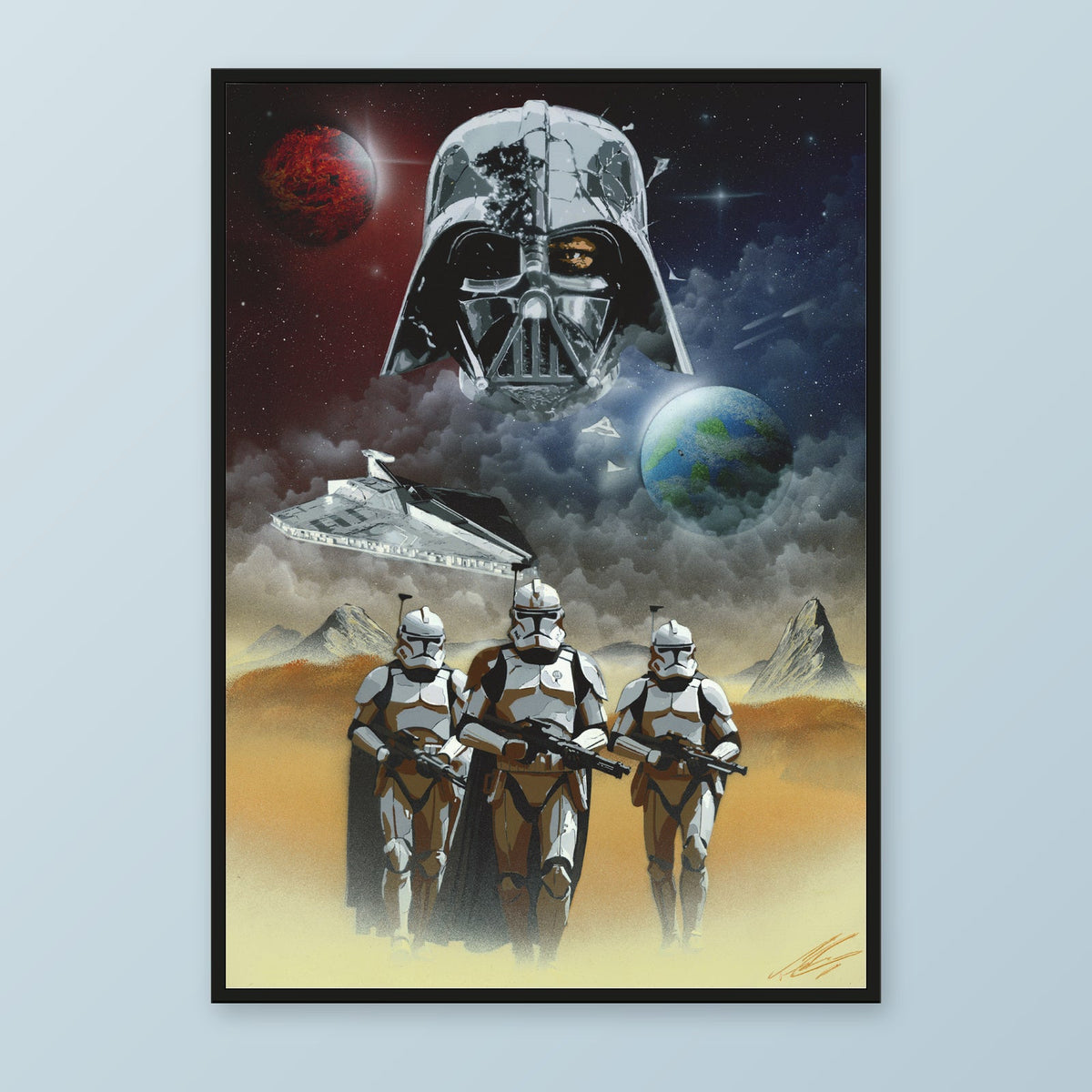 It’s A Trap! — A3 framed print mockup.