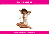 Pin Up Nurse colour artwork