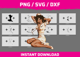 Pin Up Nurse instant download PNG SVG DXF