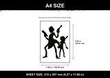 Rick and Morty Silhouette A4