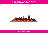 San Francisco City colour artwork