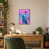 SIUU Culture framed print in a room; illustrative mockup with corrected artwork edges.