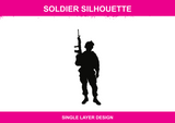 Soldier Silhouette colour artwork