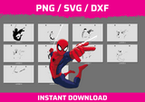 Spider-Man Cartoon Style download files — 10 colour layers