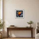 Squawkward — 30 × 30 cm framed print in a room.