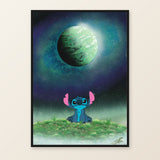 Stitch on a Hill — A3 framed print mockup.