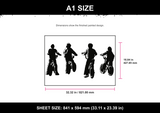 Stranger Things Bicycle Silhouette A1