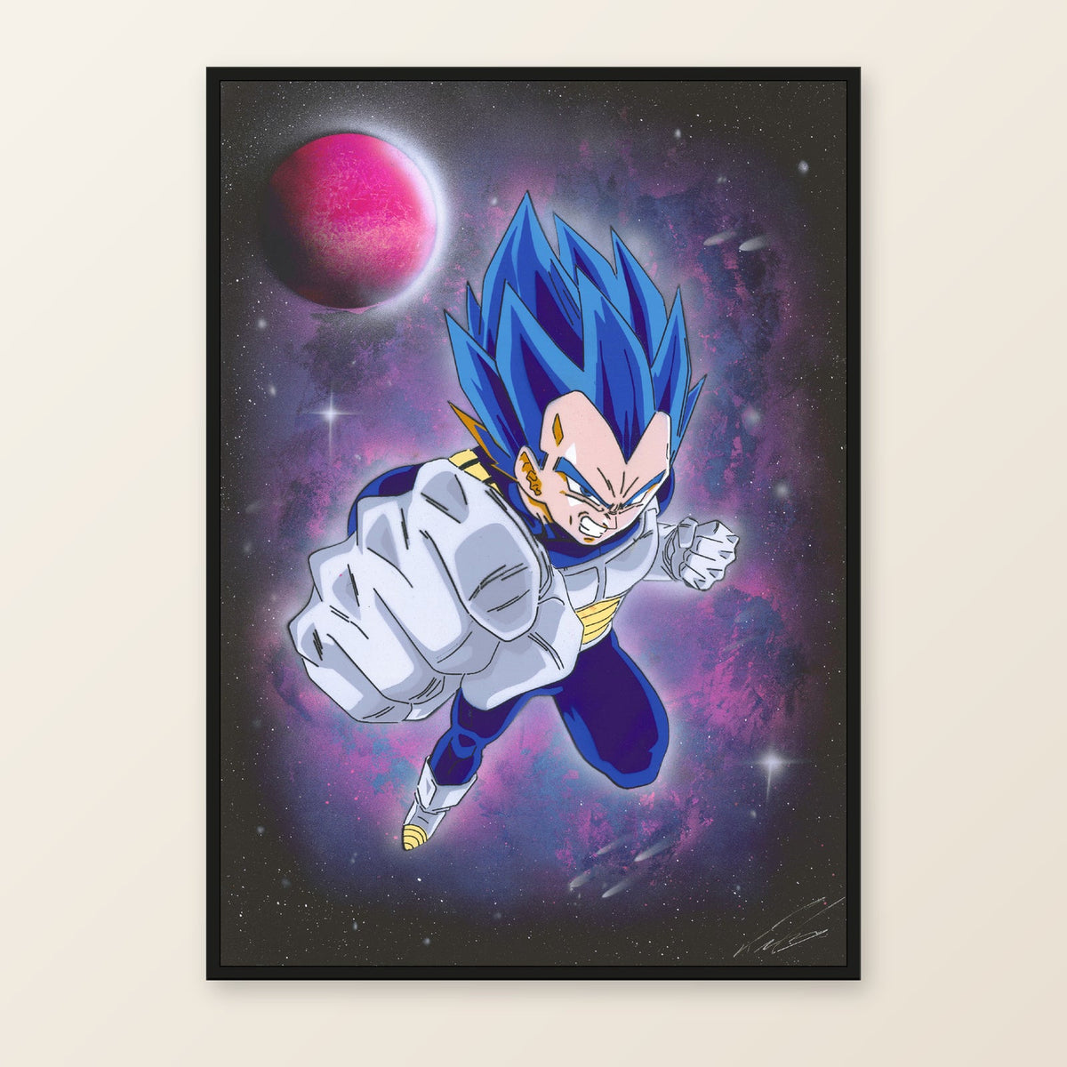 Summoned framed print; illustrative mockup with corrected artwork edges.