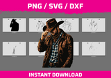 Texas Cowboy instant download PNG SVG DXF