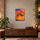 The Magic City - Print framed print in a urban setting. Illustrative room mockup.
