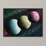 The Pan Planets — A3 framed print mockup.