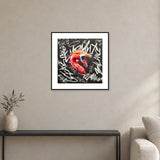 Tickled Pink — 50 × 50 cm framed print in a room.