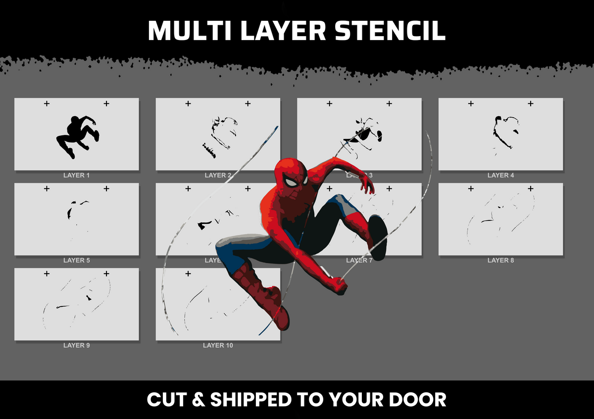 Tom Holland Spider-Man 1 — 10 colour layers plus overlayer