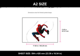 Tom Holland Spider-Man A2 — 10 colour layers plus overlayer