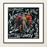 Trunk & Disorderly framed print on a neutral background. Illustrative framed mockup.
