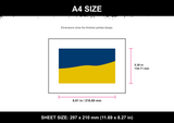 Ukraine Waving Flag A4