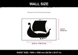 Viking Longship Silhouette Wall Size