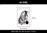 Zebra Silhouette A4